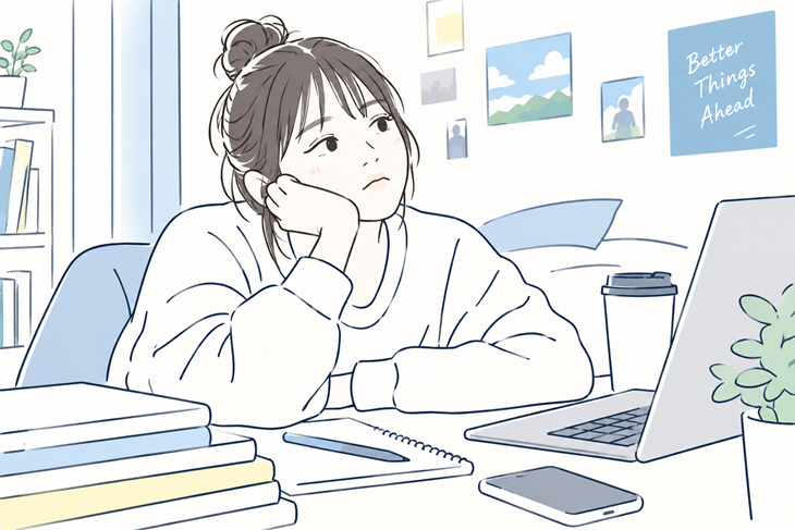 退屈している大学生